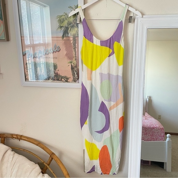 Alice + Olivia Multicolor Abstract Midi Dress - Picture 3 of 8